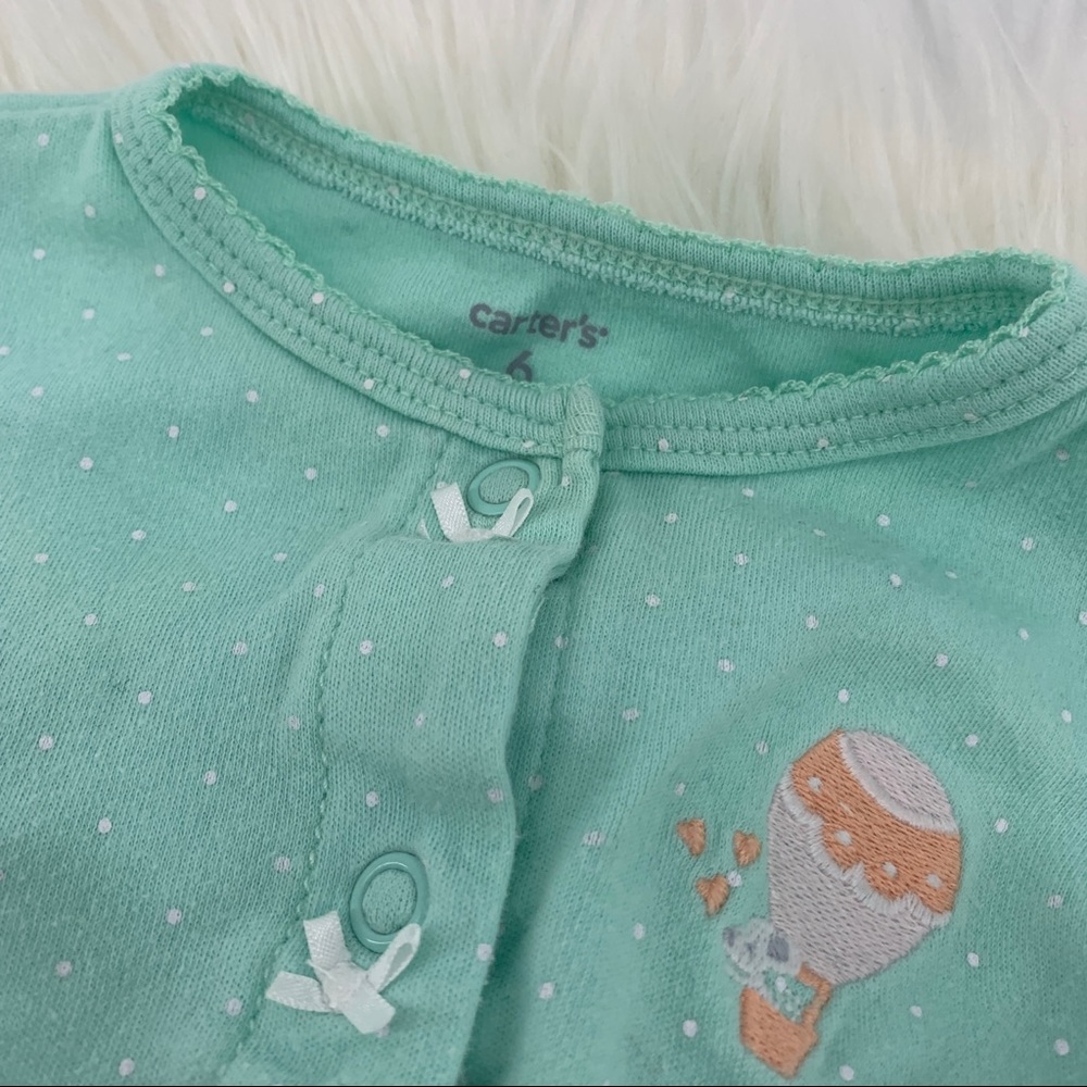 Carter’s 6 mo girls bodysuit/long-sleeve outfit - Picture 2 of 2